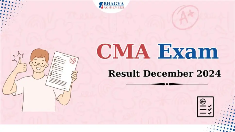 ICMAI CMA Exam Result December 2024 - Bhagya Achievers