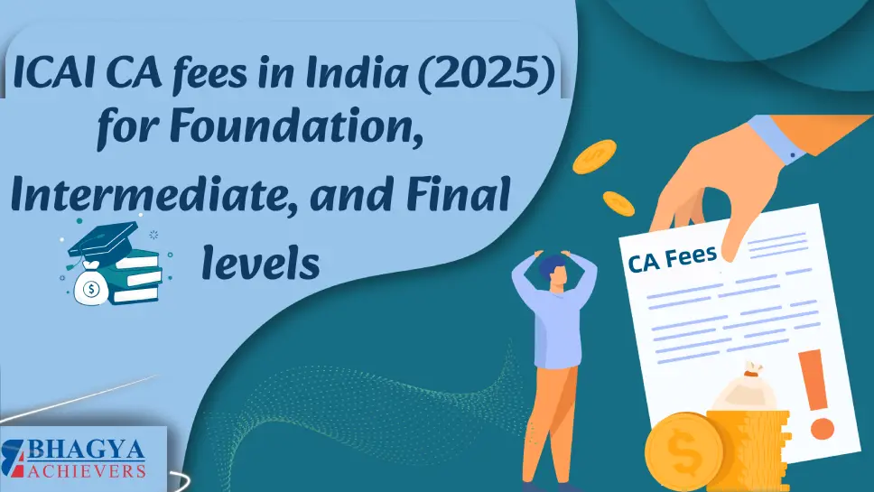 ICAI CA fees in India (2025) for Foundation, Intermediate, and Final levels