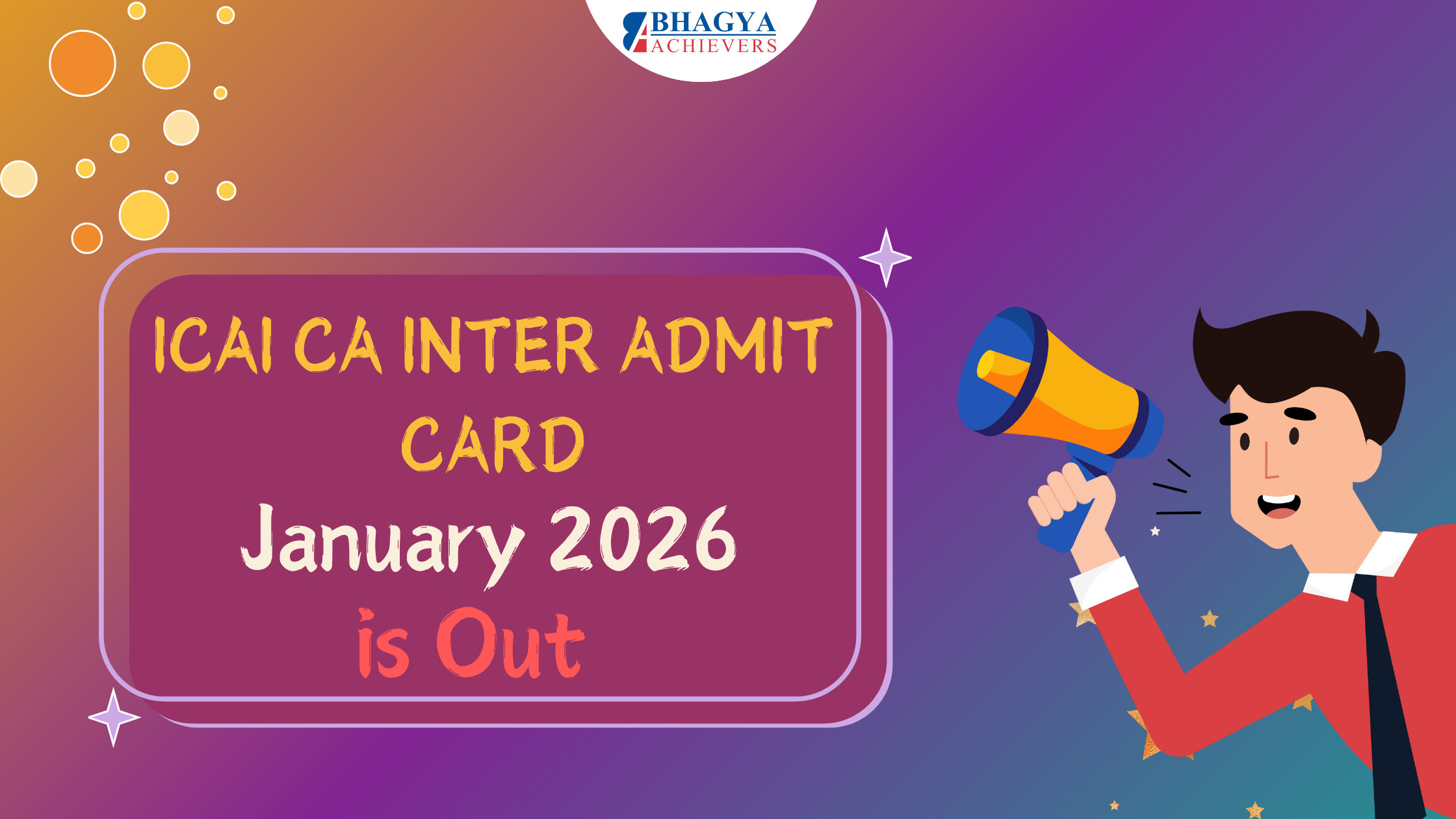 ICAI CA Inter Admit Card January 2026 is now released