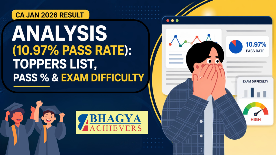 CA Jan 2026 Result Analysis (10.97% Pass Rate): Toppers List, Pass % & Exam Difficulty