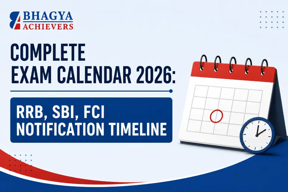 Complete Exam Calendar 2026 RRB, SBI, FCI Notification Timeline