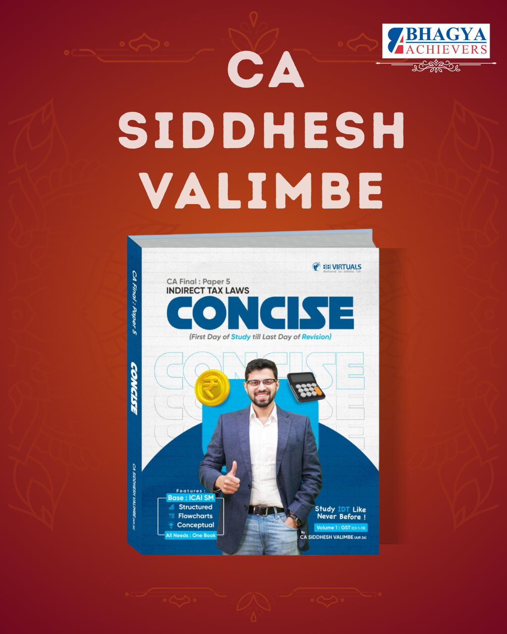 CA Final IDT Concise (Concept Books) for Sep 25 & Jan/May'26 by CA Siddhesh Valimbe