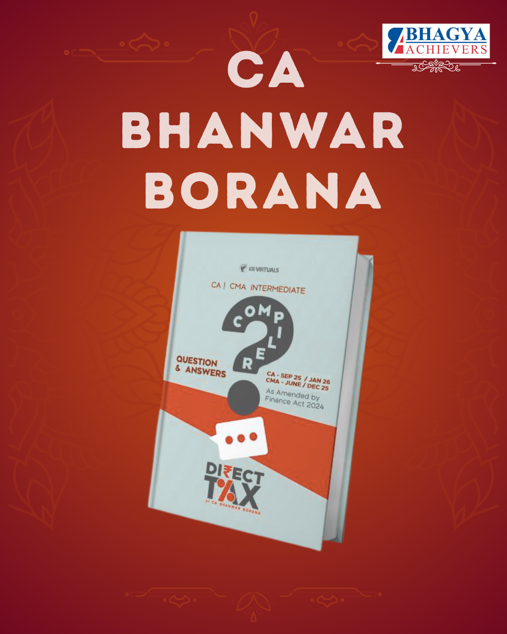 CA/CMA Inter Direct Tax Q/A Compiler By CA Bhanwar Borana For Sep 25 & Jan 26 Exam