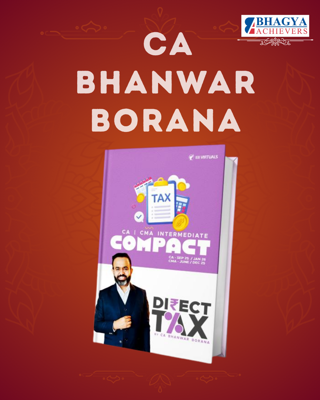 CA/CMA Inter Compact A Handwritten Book Direct Tax By CA Bhanwar Borana For Sep 25 & Jan 26 Exam