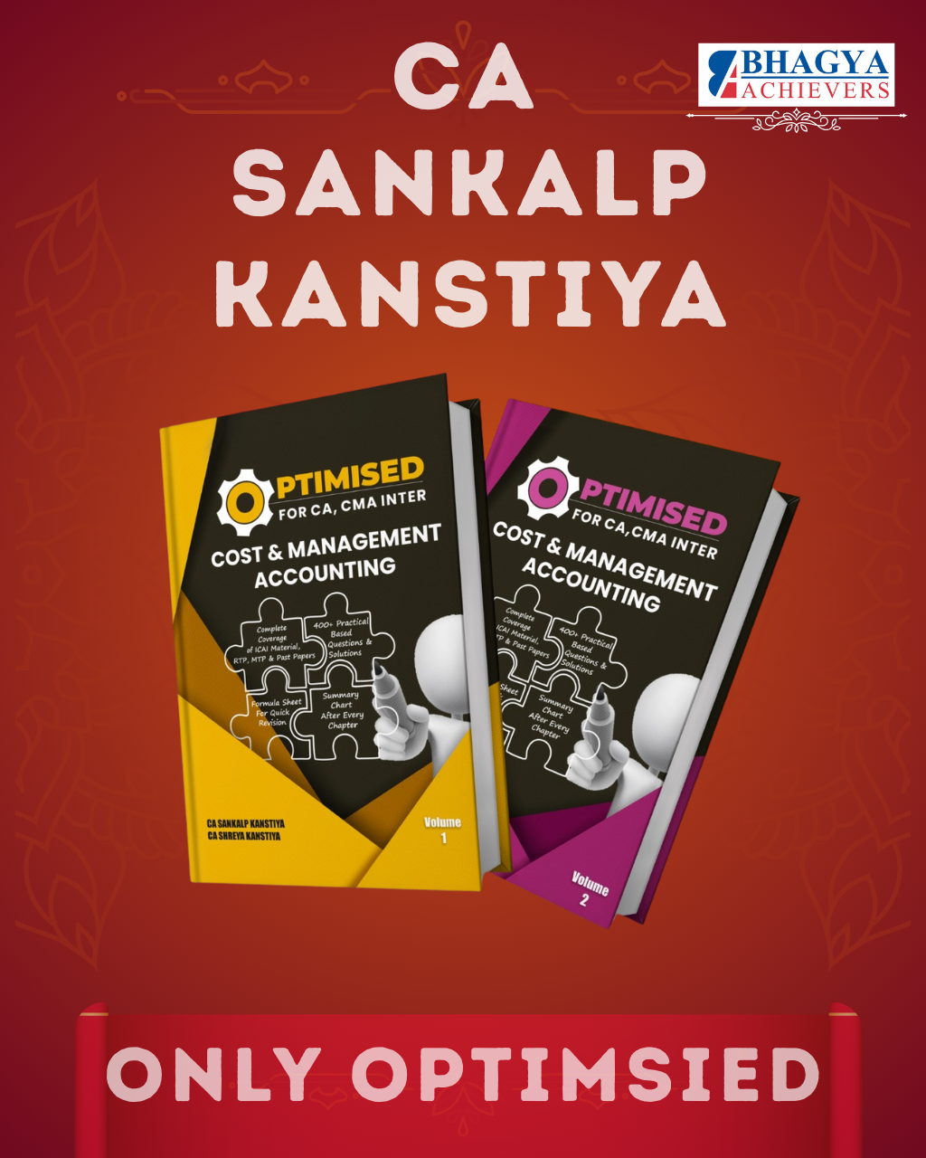 CA Inter Cost & Management Accounting Only Optimsied Book By CA Sankalp Kanstiya Applicable For September 2025