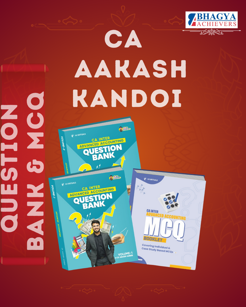 CA Inter Advanced Accounting Question Bank & MCQ Book By CA Aakash Kandoi Applicable For Sep 25 & Jan 26 Exams