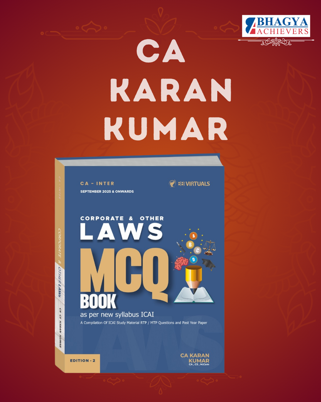 CA Inter Corporate & Other Laws MCQ Book Applicable for Sep 25 & Onwards