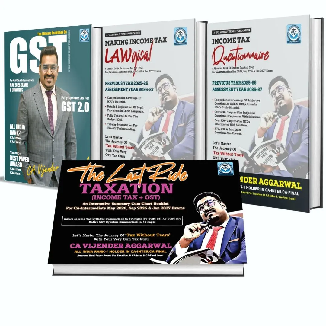 CA Taxation Ultimate Book Combo For May 2026 & Onwards (Income Tax + GST)