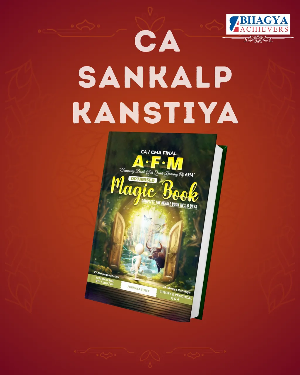 CA Final Advanced Financial Management (AFM) Magic Book By CA Sankalp Kanstiya Applicable For May 26 Exams