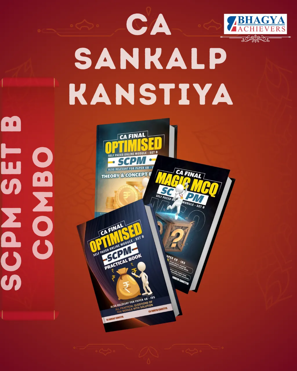CA Final SCPM SET B Combo Book Set By CA Sankalp Kanstiya Applicable For May & Sept 26