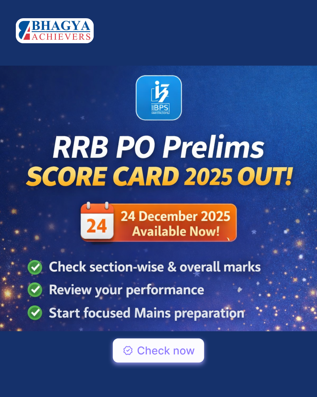  RRB PO Prelims Score Card Out 2025 ! Check your Section wise Marks now Link - https://ibpsreg.ibps.in/rrbxivscag25/yscda_dec25/downloadstart.php