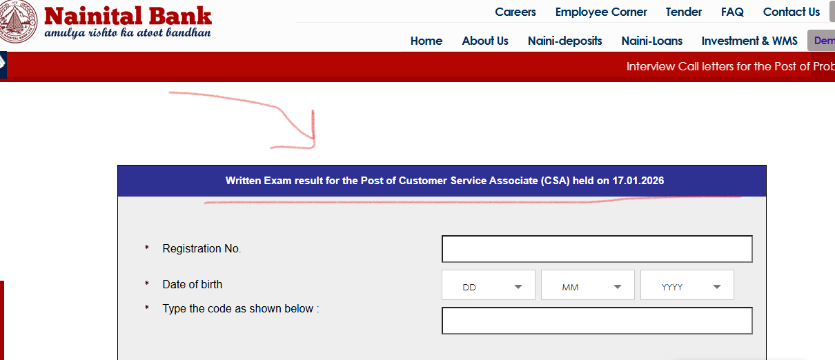 📌 Nainital Bank Clerk 2026 Result Out !!  Check now :- https://www.nainitalbank.bank.in/english/a9sjfngd_CSAresult_2026.aspx