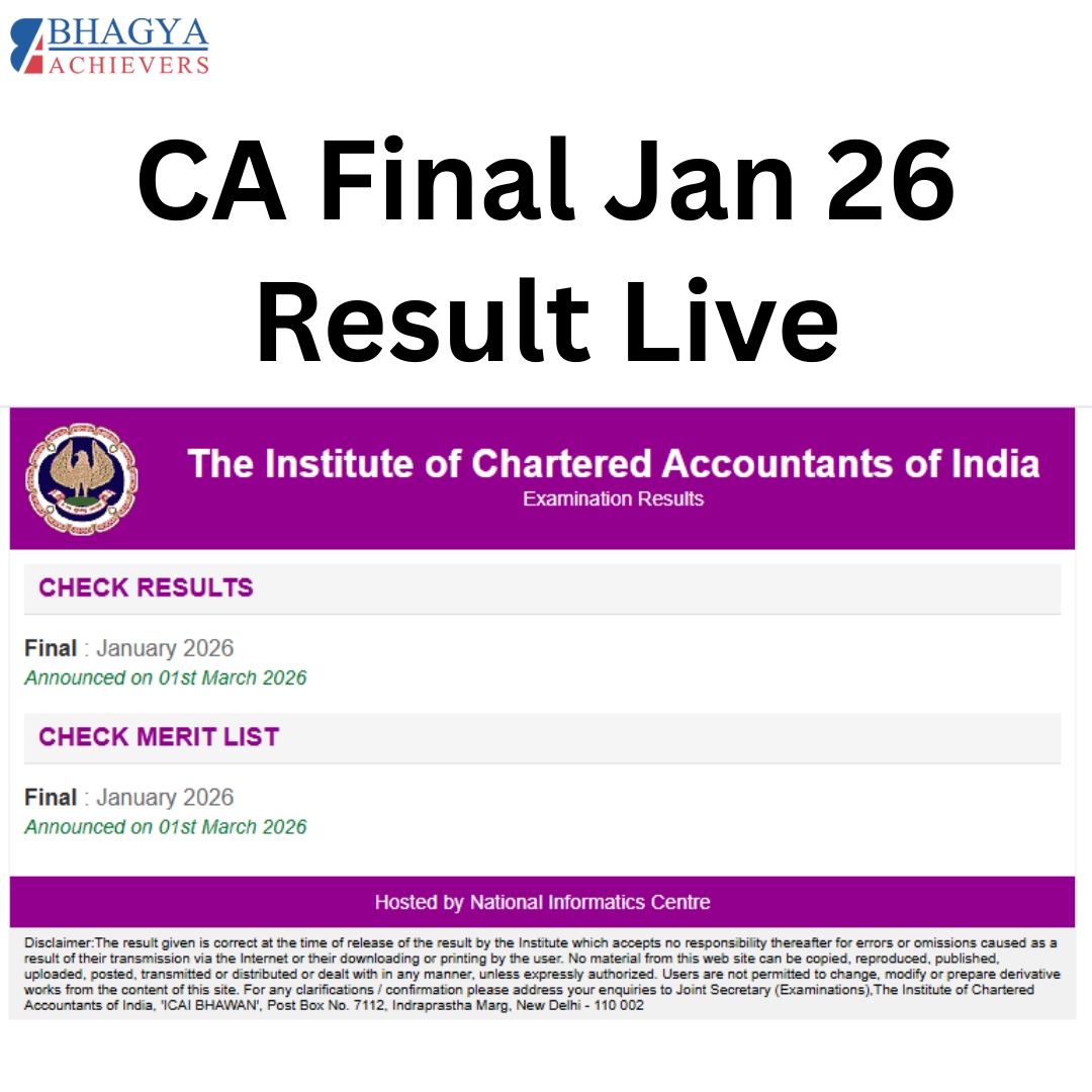CA Final Result is Out Jan 2026  check now - https://icai.nic.in/caresult/