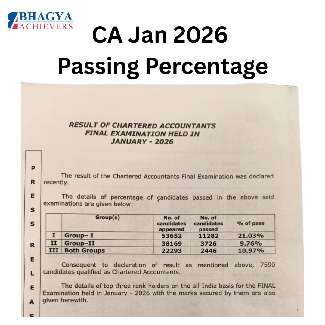CA Jan 2026 Passing Percentage
