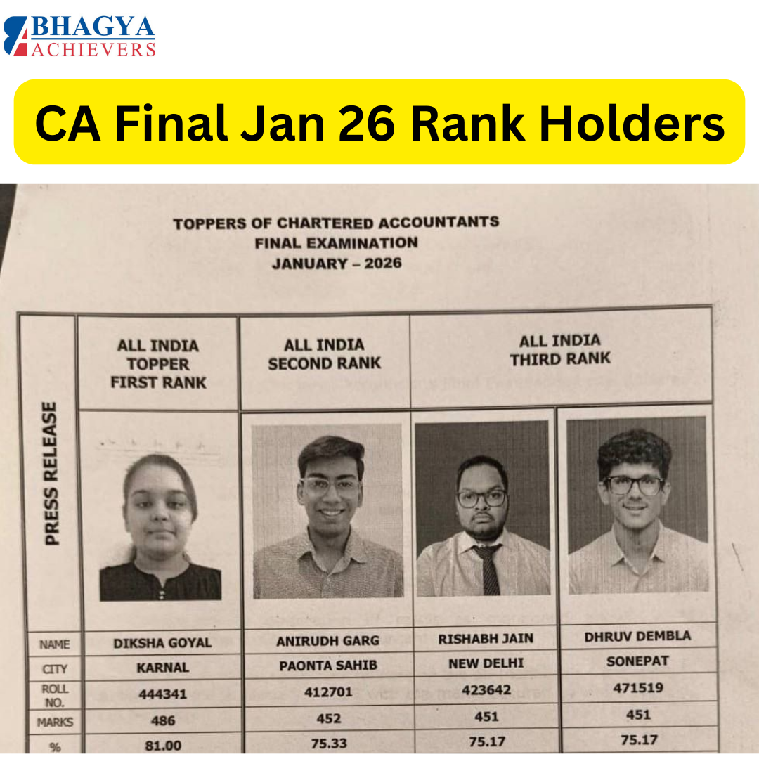 CA Final Jan 26 Rank Holders