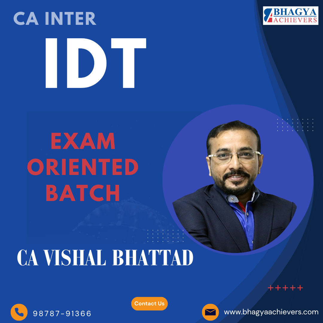 CA Inter Indirect Tax (Exam Oriented Batch) For Sep 25 Exams By CA Vishal Bhattad