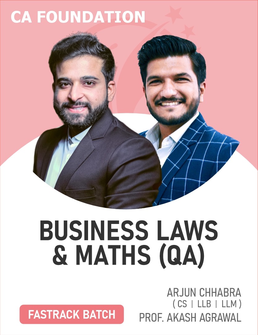 CA Foundation Maths (QA) & Business Law (Fastrack Batch) Jan 26