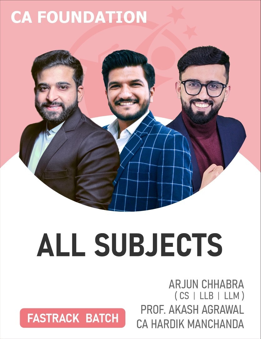 CA Foundation All Subjects Combo (Exam Oriented) for Jan 26, May 26 & onwards Exams.