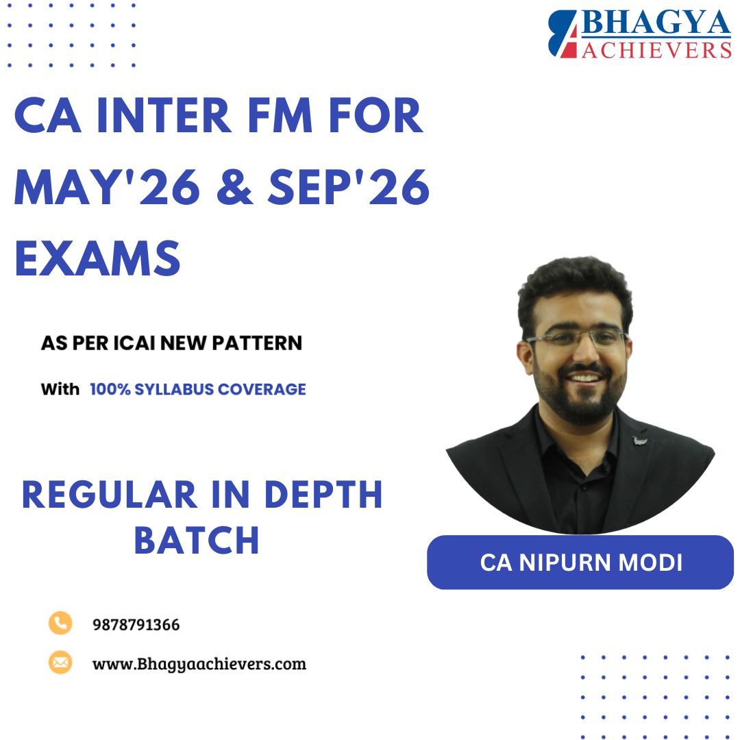 CA Inter FM | Recorded Batch | May 26 & Sep 26 Exams