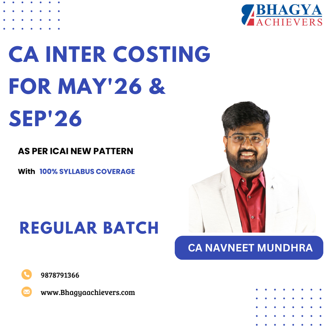 CA Inter Costing - Regular Batch for May’26 & Sept’26