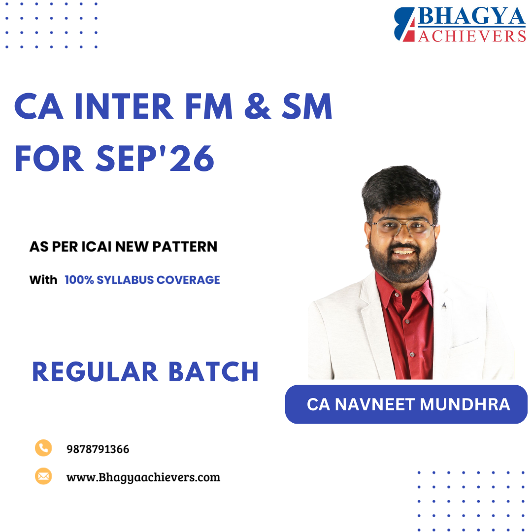CA Inter FM & SM - Regular Batch for Sep’26
