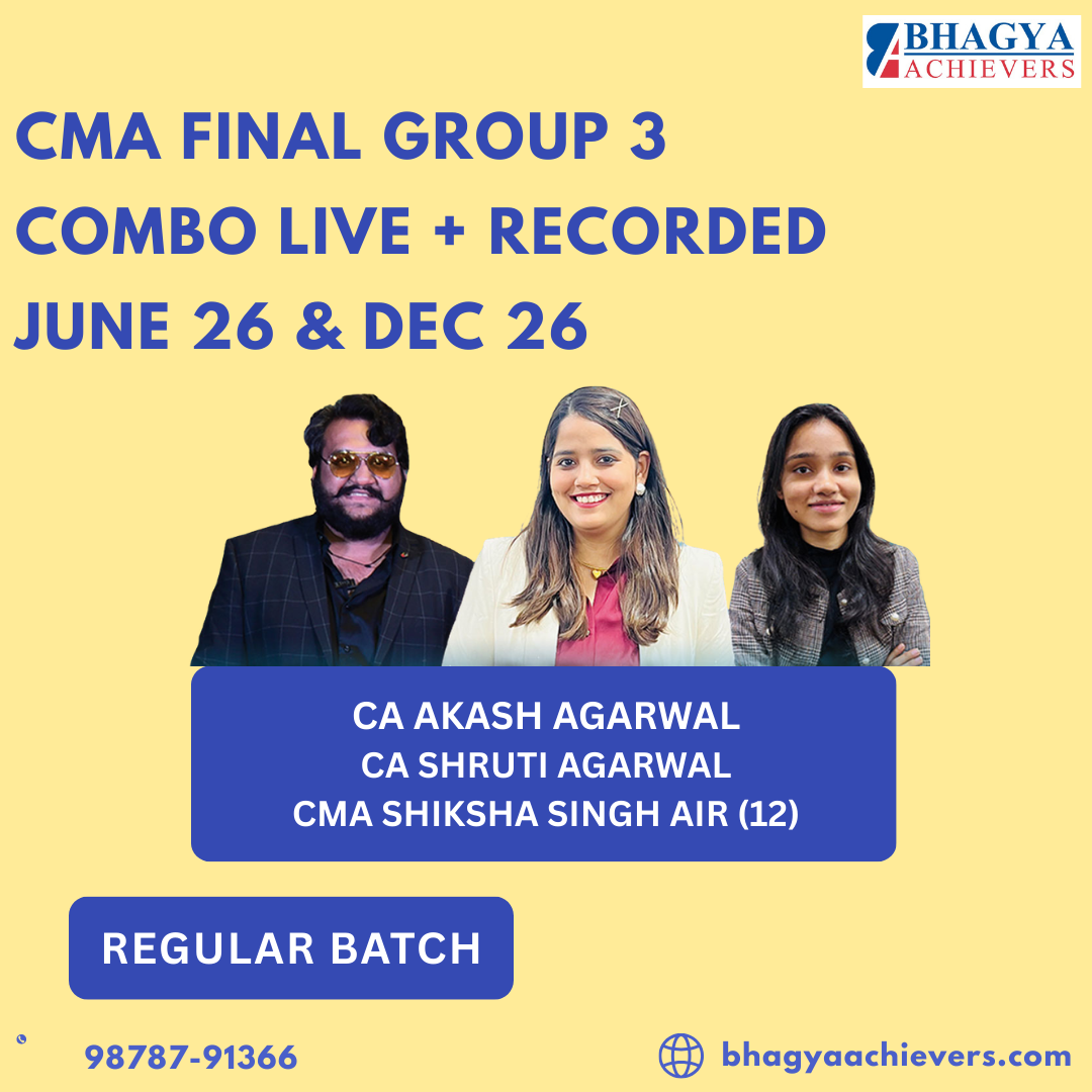 CMA Final Group 3 Combo Live + Recorded JUNE 26 & DEC 26