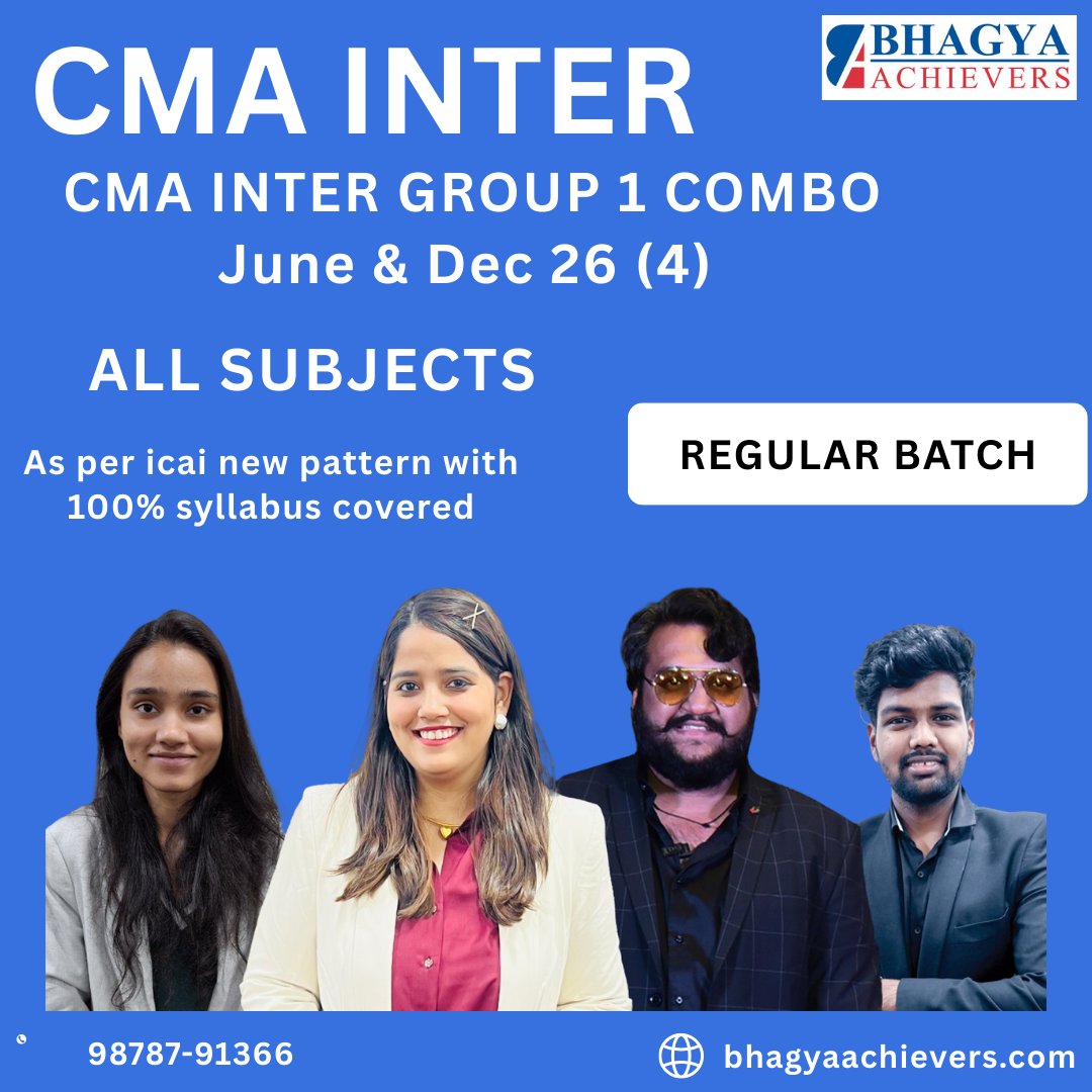 CMA Inter Group 1 Combo for June 26 & Dec 26 Exam(4)