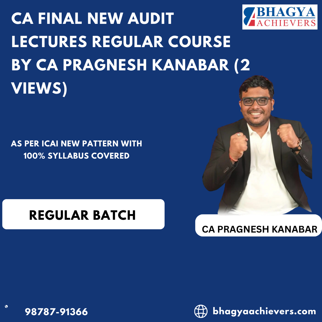 CA Final Audit New Audit Lectures Regular Course By CA Pragnesh Kanabar (2 Views)