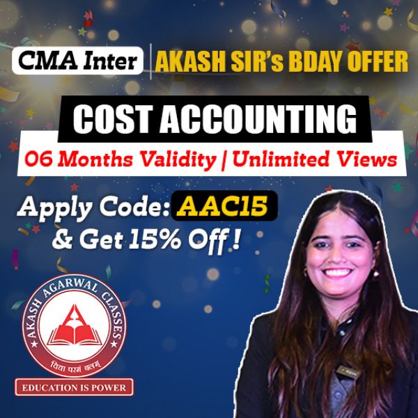 CMA Inter Group 1 - Cost Accounting for june 2026 
