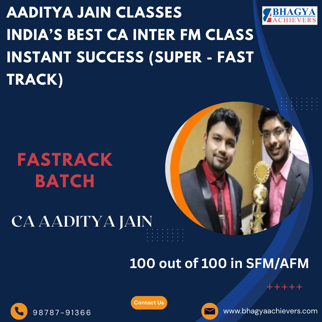 CA INTER FM (Instant Success (7 Day Revision Batch)) By CA Aaditya Jain in Hindi-English