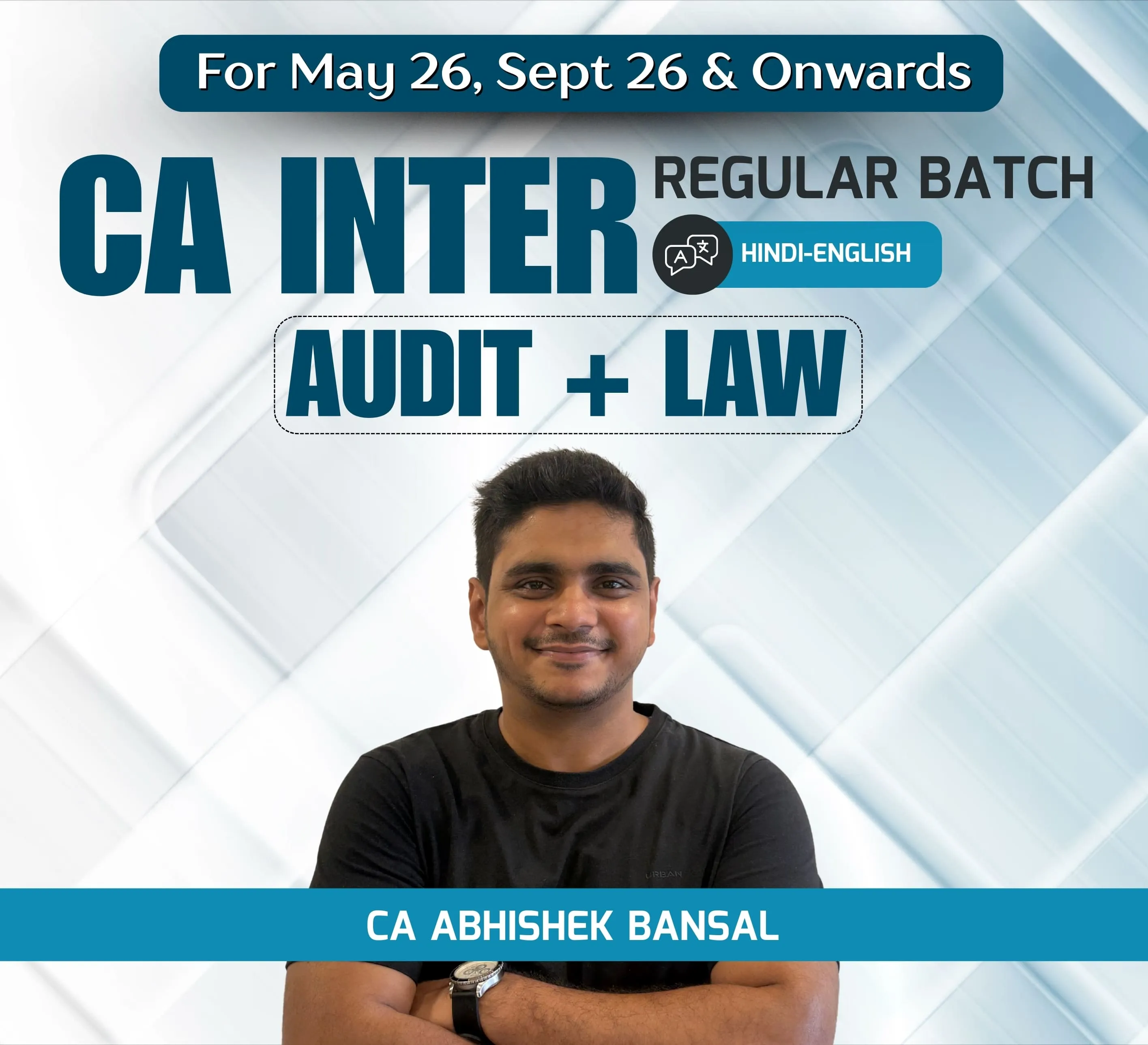 CA Inter Law + Audit Hindi English Regular Combo Batch For May 2026, Sept 2026 & Onwards