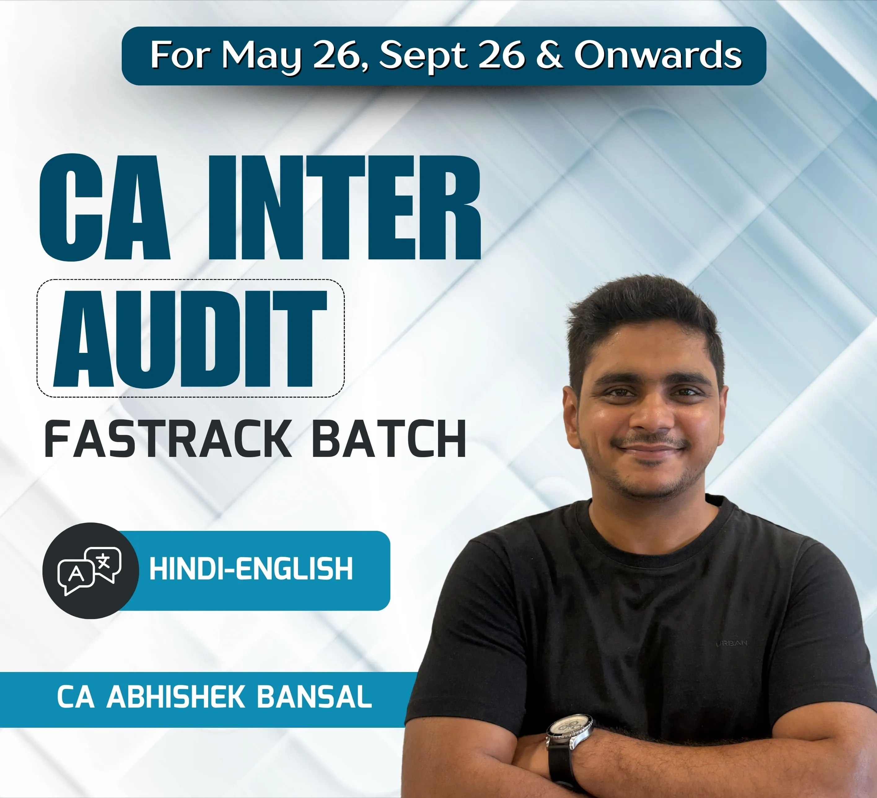 CA Inter Audit Hindi-English Fastrack Batch for May 2026, Sept 2026 & Onwards