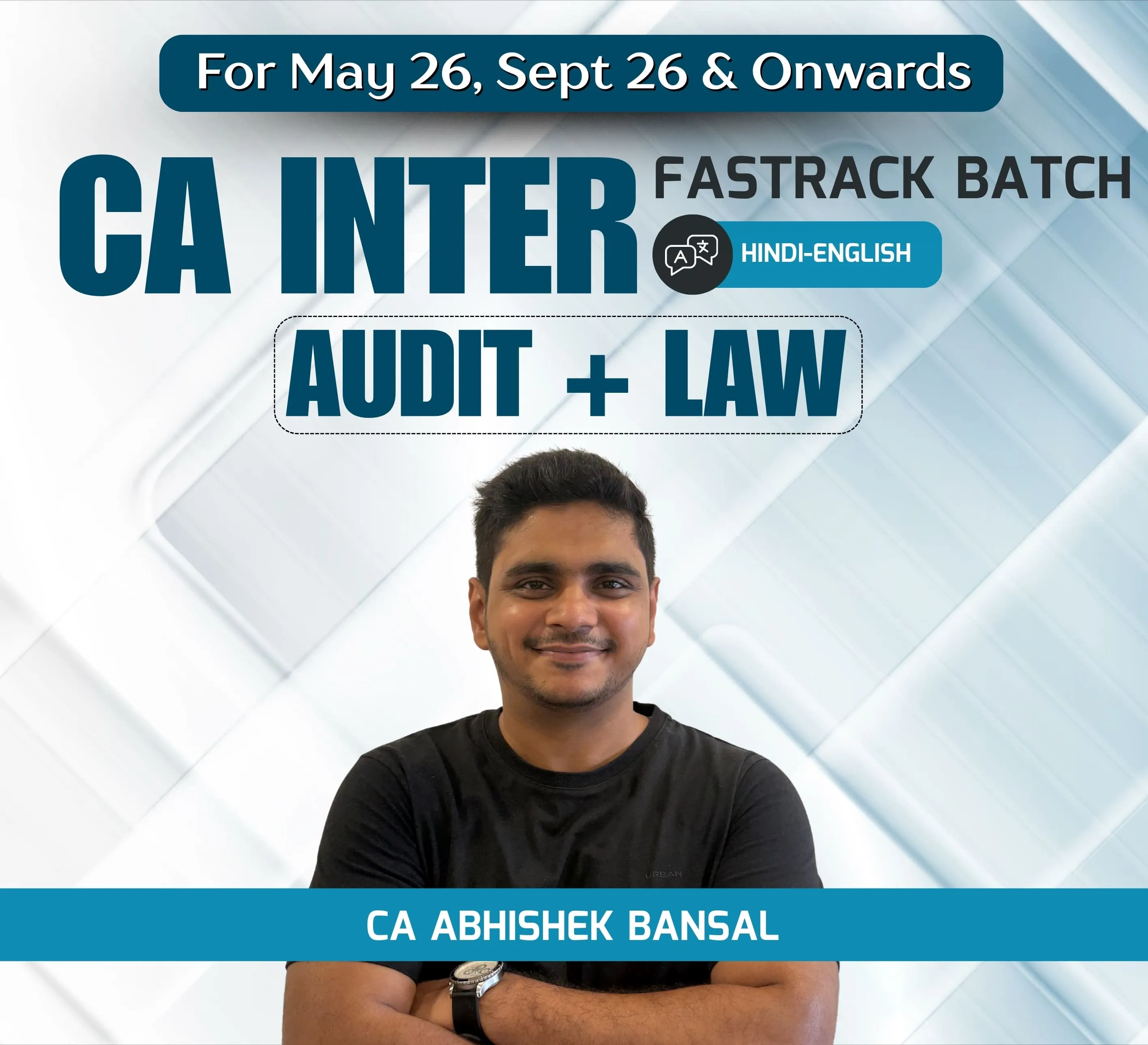 CA Inter Law + Audit Hindi-English Fastrack Combo Batch For May 2026, Sept 2026 & Onwards