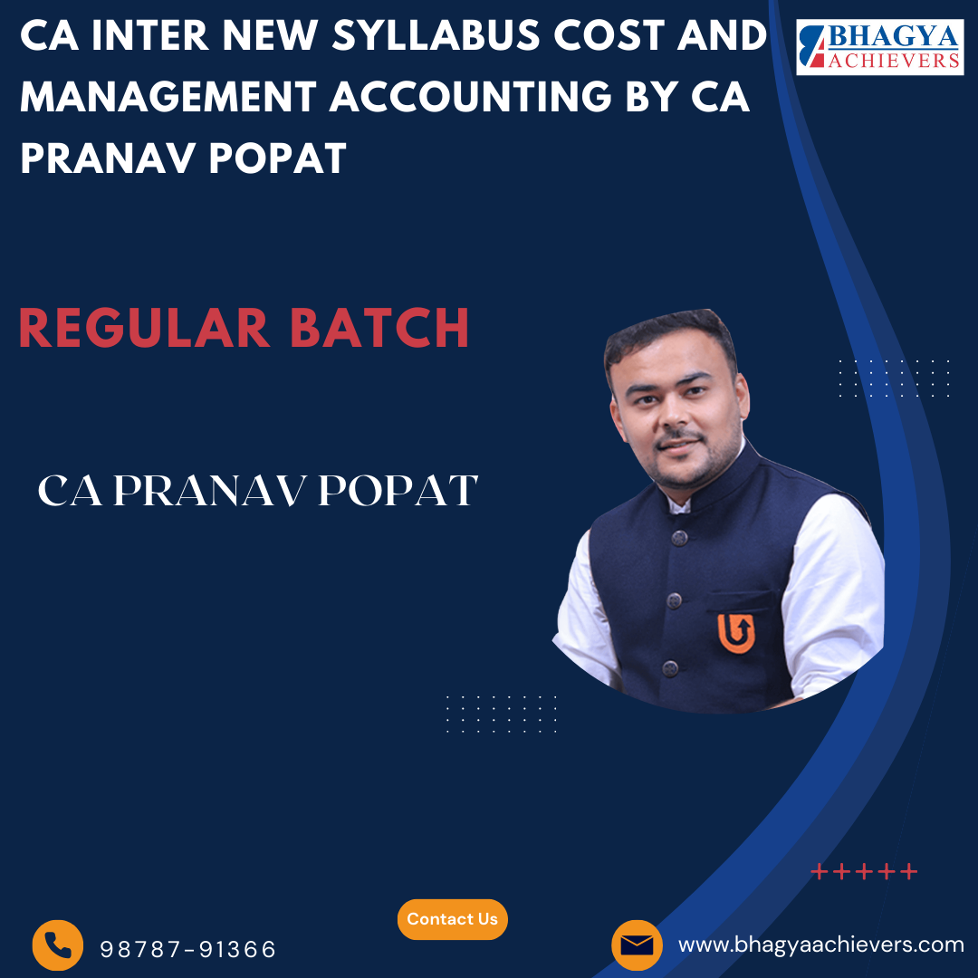 CA Inter New Syllabus Cost and Management Accounting by CA Pranav Popat