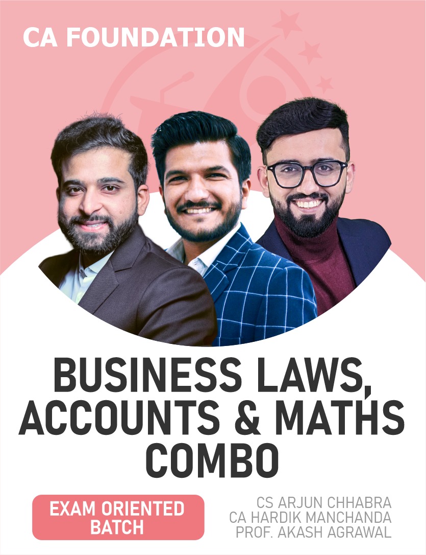 CA Foundation Law, Accounts & Maths Combo (Exam Oriented) For May 26 & onwards Exams