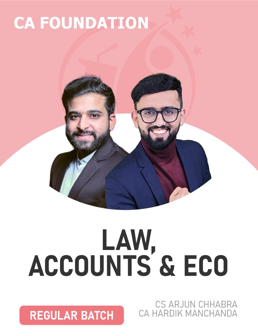 CA Foundation Accounts, Economics & Business Laws Combo (Regular Batch) For Sep 26 & Jan 27 Exams