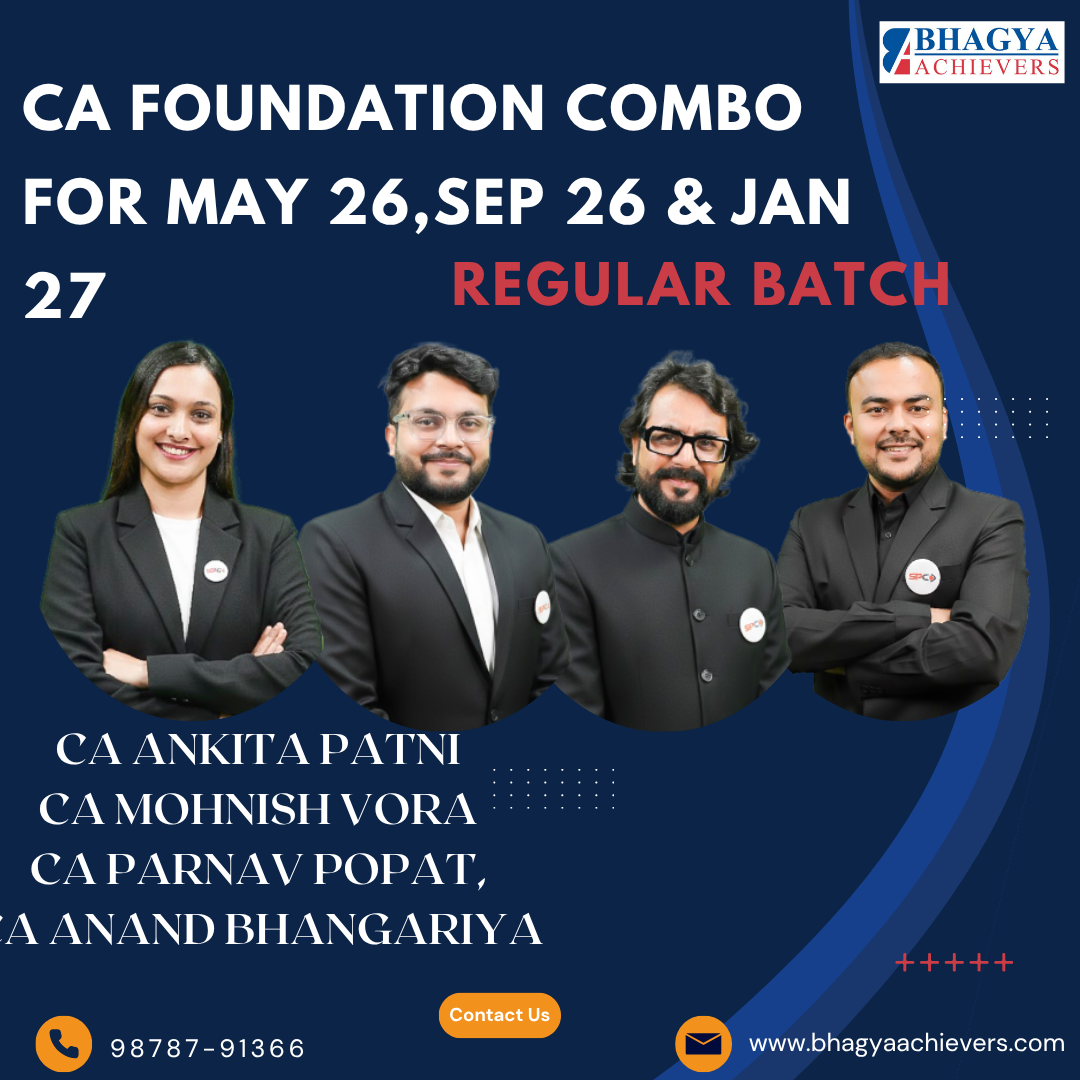 CA Foundation Combo for May 26,Sep 26 & Jan 27..