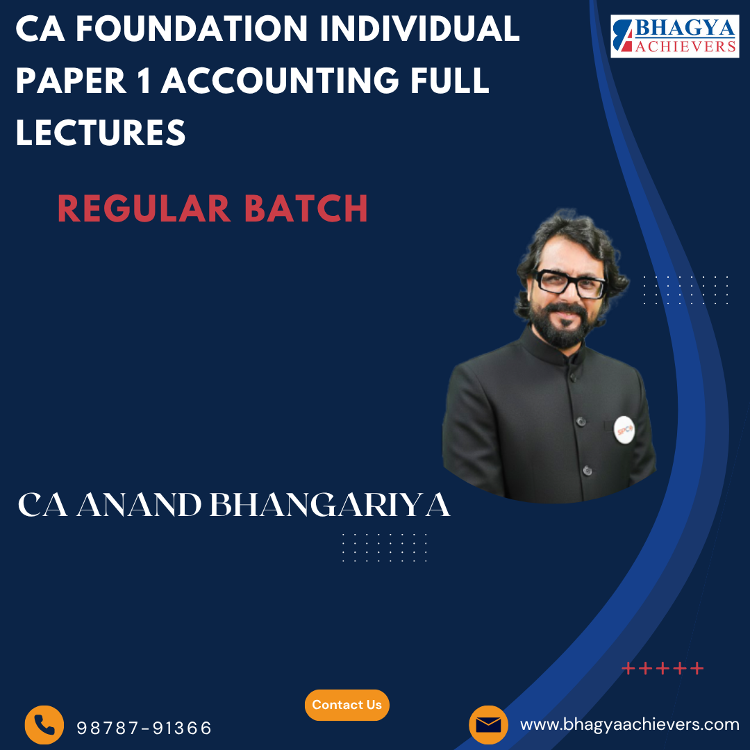 CA Foundation Individual Paper 1 Accounting Full Lectures
