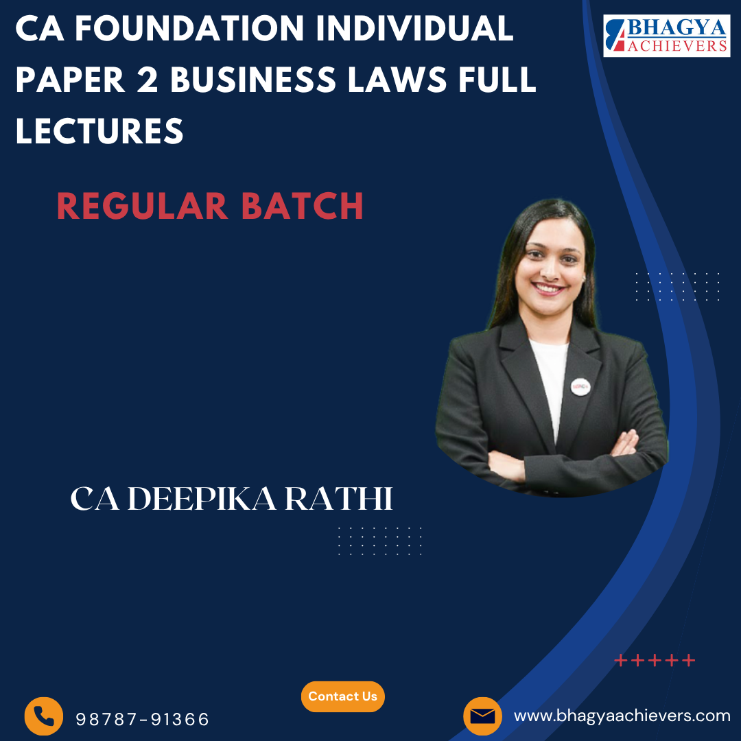 CA Foundation Individual Paper 2 Business Laws Full Lectures