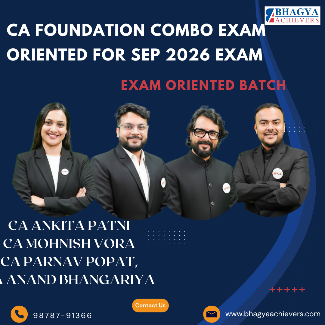 CA Foundation Combo Exam Oriented for Sep 2026 exam..