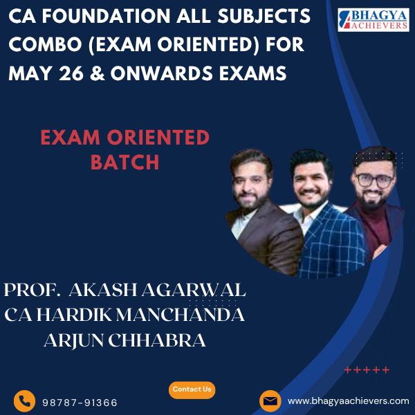 CA Foundation All Subjects Combo (Exam Oriented) For May 26 & onwards Exams
