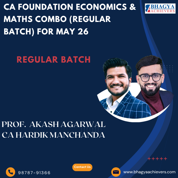 CA Foundation Economics & Maths Combo (Regular Batch) For May 26.