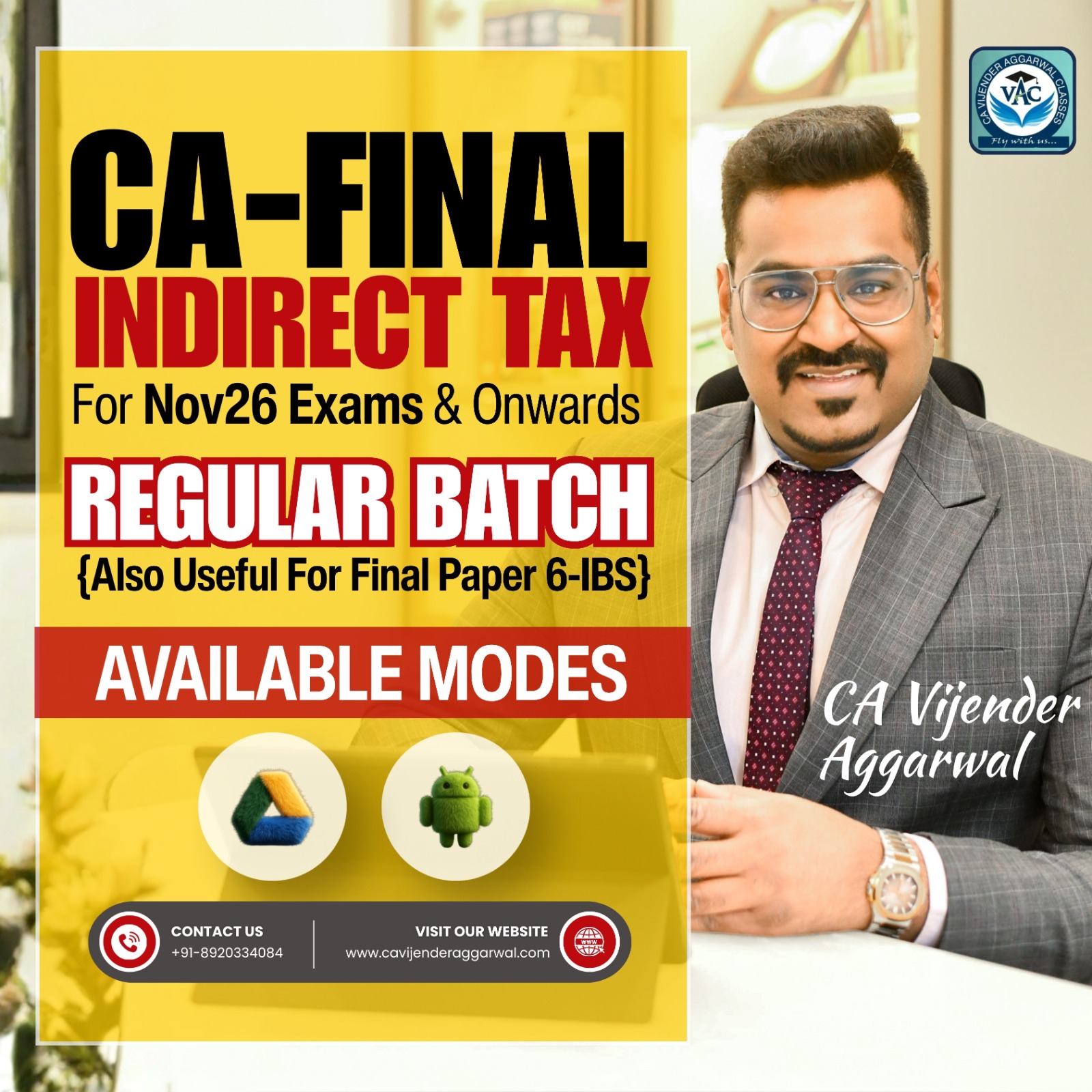 CA Final Indirect Tax Laws (For Nov 2026 Exams & Onwards)