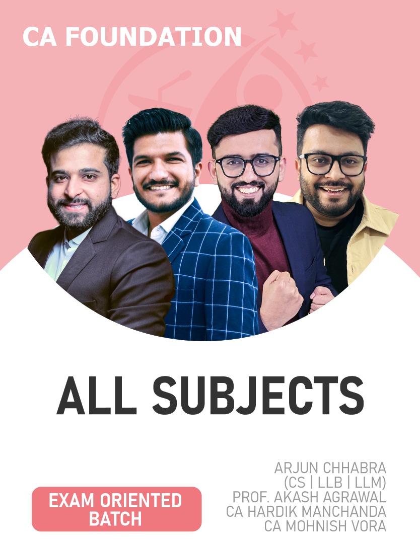 CA Foundation All Subjects Combo (Exam Oriented) For Jan & May 27 Exams..