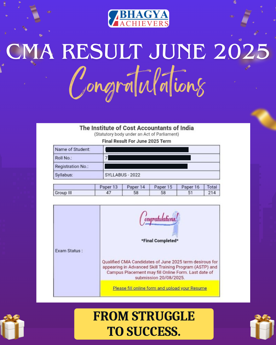 Past Results