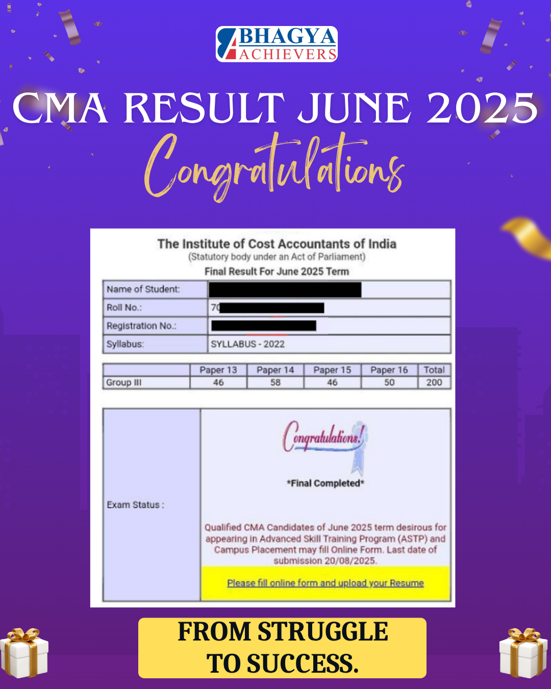 Past Results